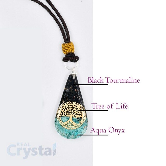 Black Tourmaline Orgonite Necklace