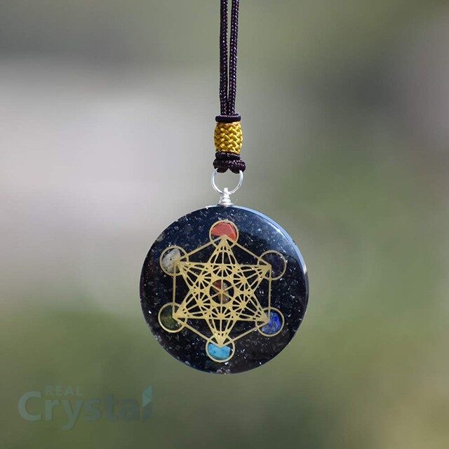 Details about   Orgone Orgonite pendant  Metatron Cube,Amethyst.Protection,positive energy 