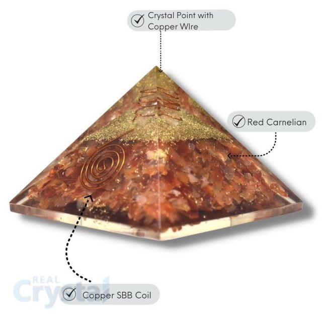 Red Carnelian Orgone Pyramid
