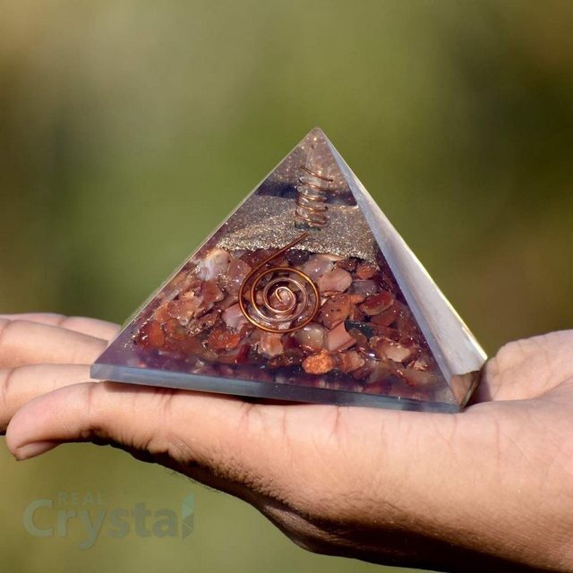 Red Carnelian Orgone Pyramid Emf Protection (2)