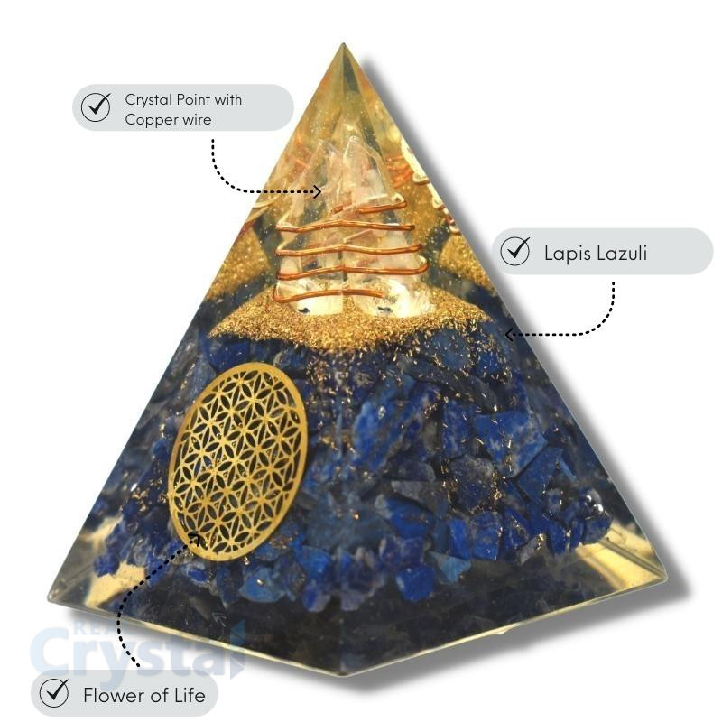 Lapis Lazuli Nubian Orgone Pyramid